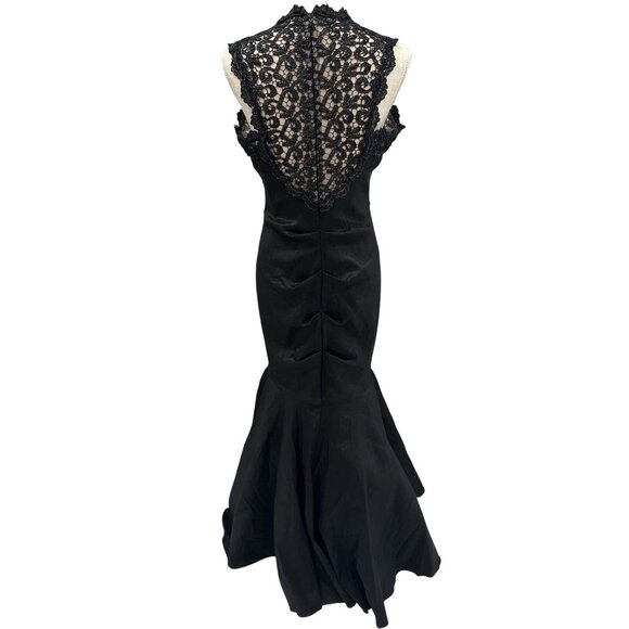Xscape Black Lace Mermaid Gown Size 10 - Picture 4 of 10